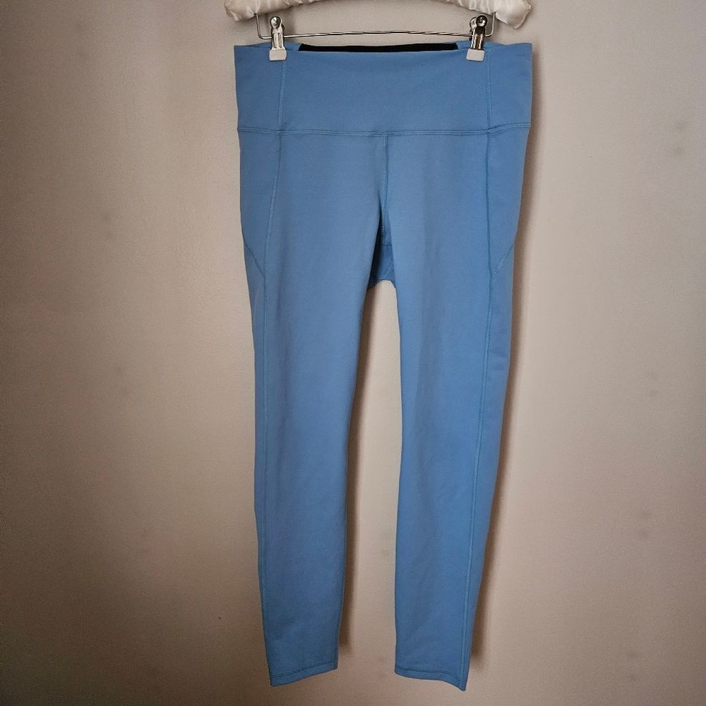 Under Armour Leggings Blue Athleisure Athletic Workout Casual Solid Pocket